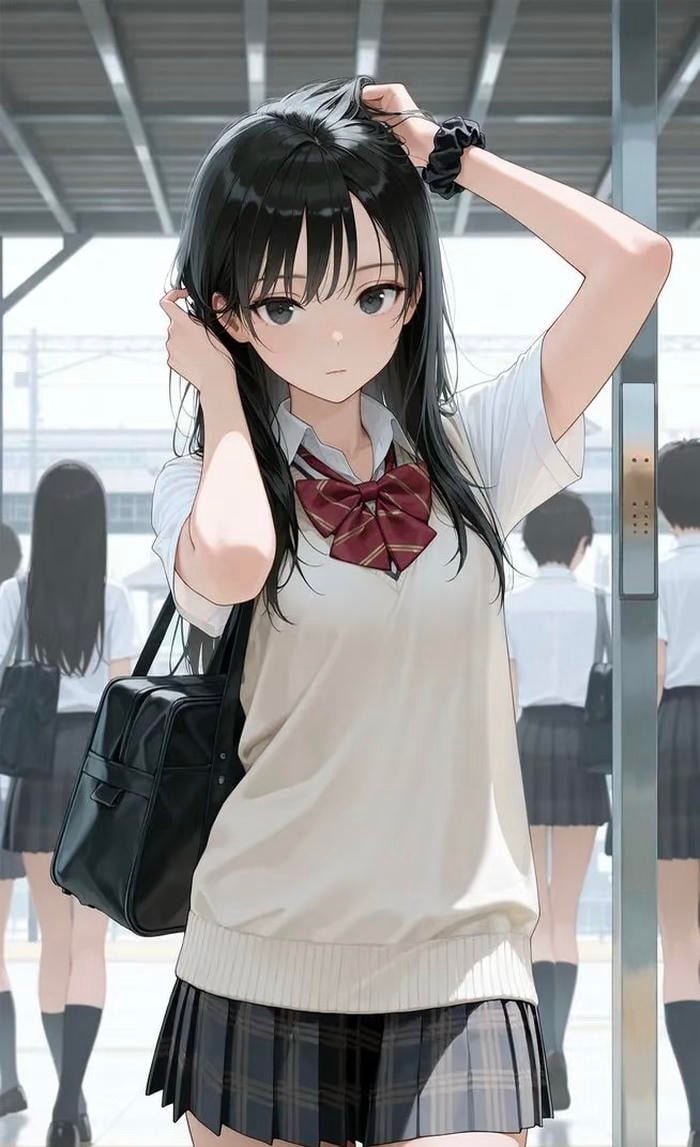 Ảnh anime học sinh trang phục thể thao khỏe khoắn