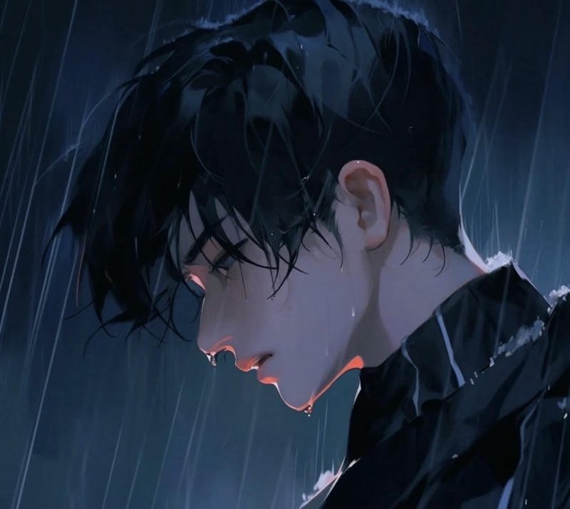 Ảnh anime nam buồn nhẹ nhàng đầy cảm xúc