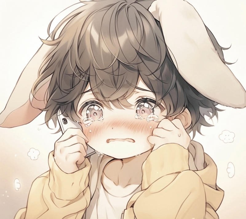 Ảnh anime nam buồn rõ nét làm ảnh đại diện