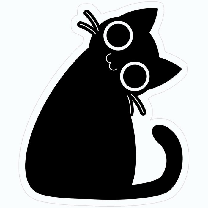 Ảnh hình sticker cute không màu bố cục hài