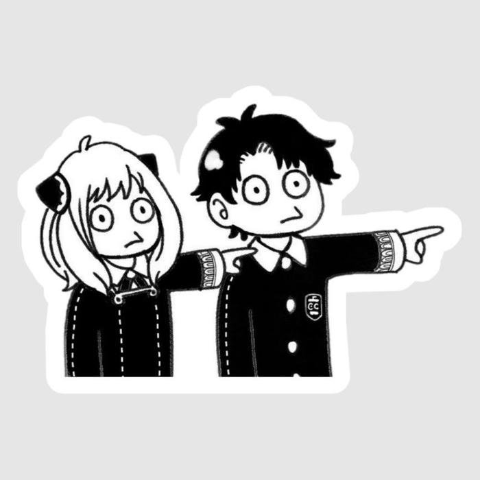 Ảnh hình sticker cute không màu chi tiết thanh thoát