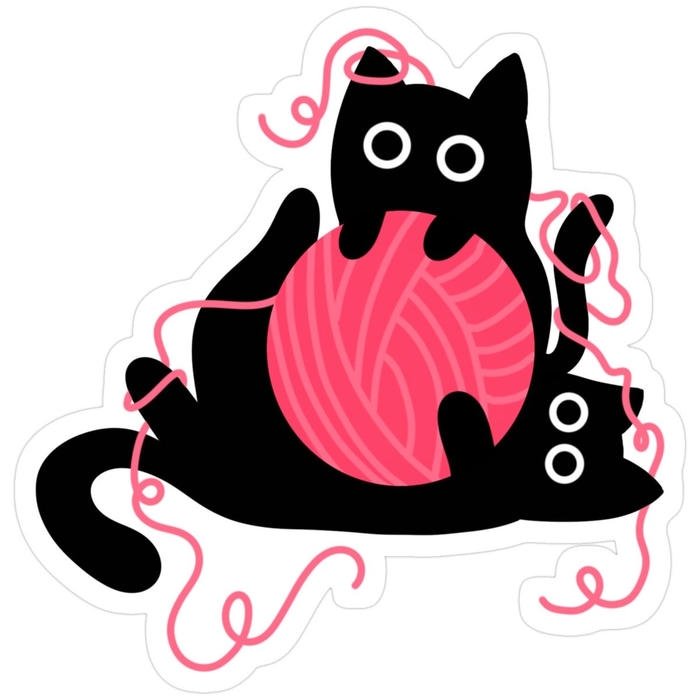 Ảnh hình sticker cute không màu nét vẽ đơn giản