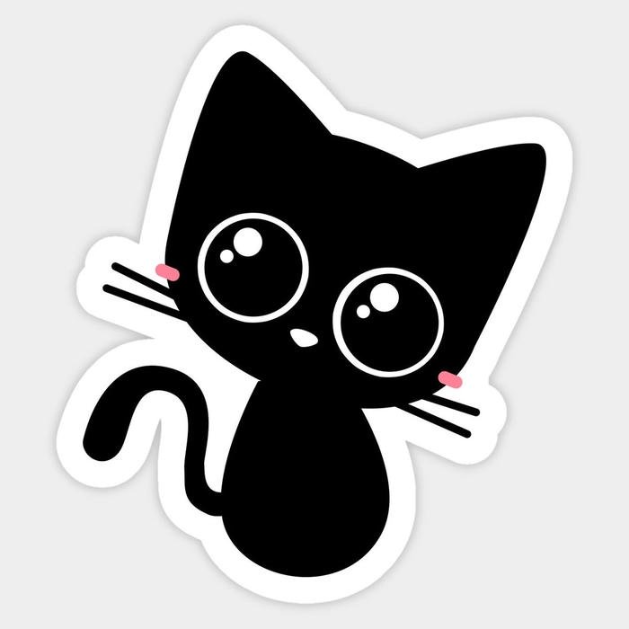 Ảnh hình sticker cute không màu tạo hình nhỏ xinh