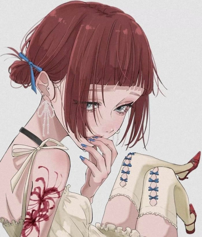 Ảnh nhân vật anime nữ biểu cảm tinh tế nhẹ nhàng