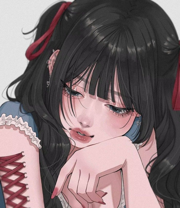 Ảnh nhân vật anime nữ mái tóc dài mềm mại