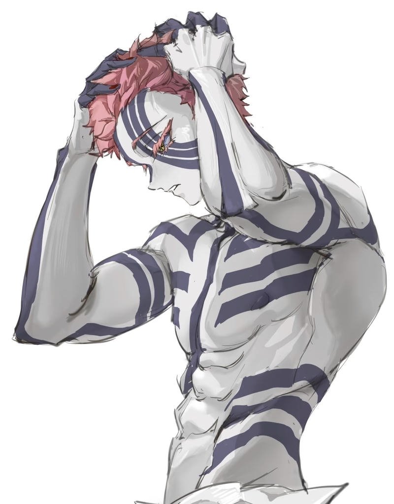 Ánh nhìn kiên định của nhân vật trong ảnh Akaza