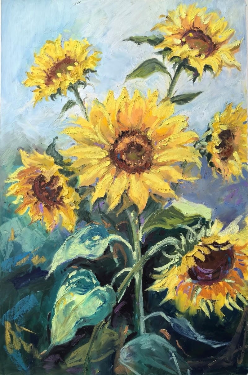 Ảnh những bức tranh vẽ hoa hướng dương đẹp nhất
