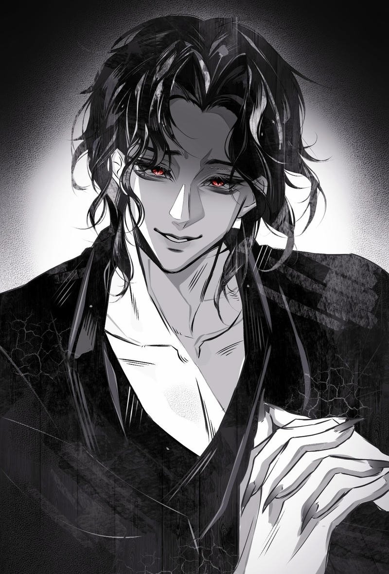 Ánh sáng tối bao phủ hình ảnh anime ác quỷ lạnh lùng