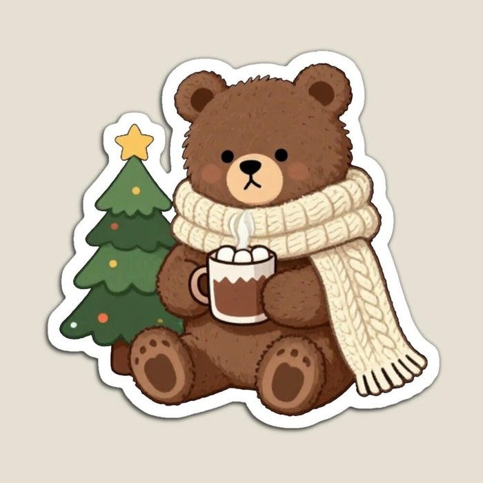 Ảnh sticker Noel bố cục hài hòa