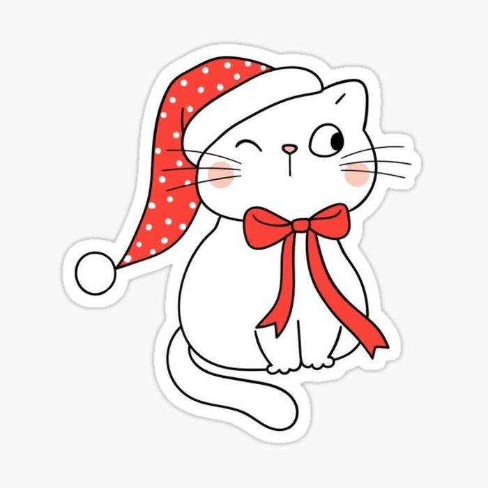 Ảnh sticker Noel đường nét thanh thoát