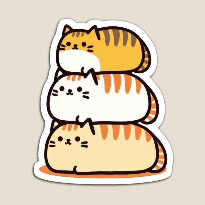 Ảnh sticker mèo biểu cảm tinh nghịch