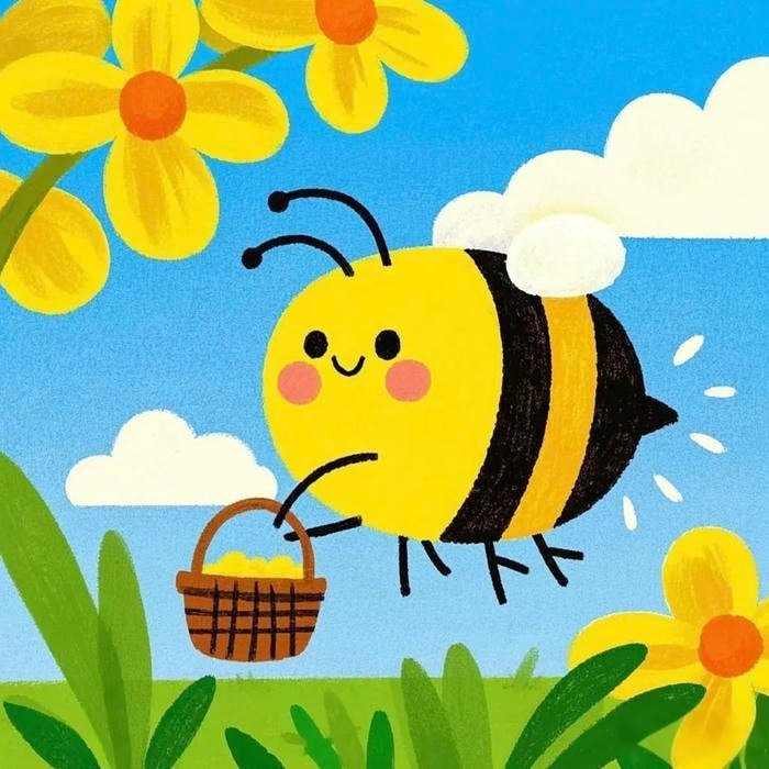 Ảnh tranh vẽ con ong phong cách hoạt hình
