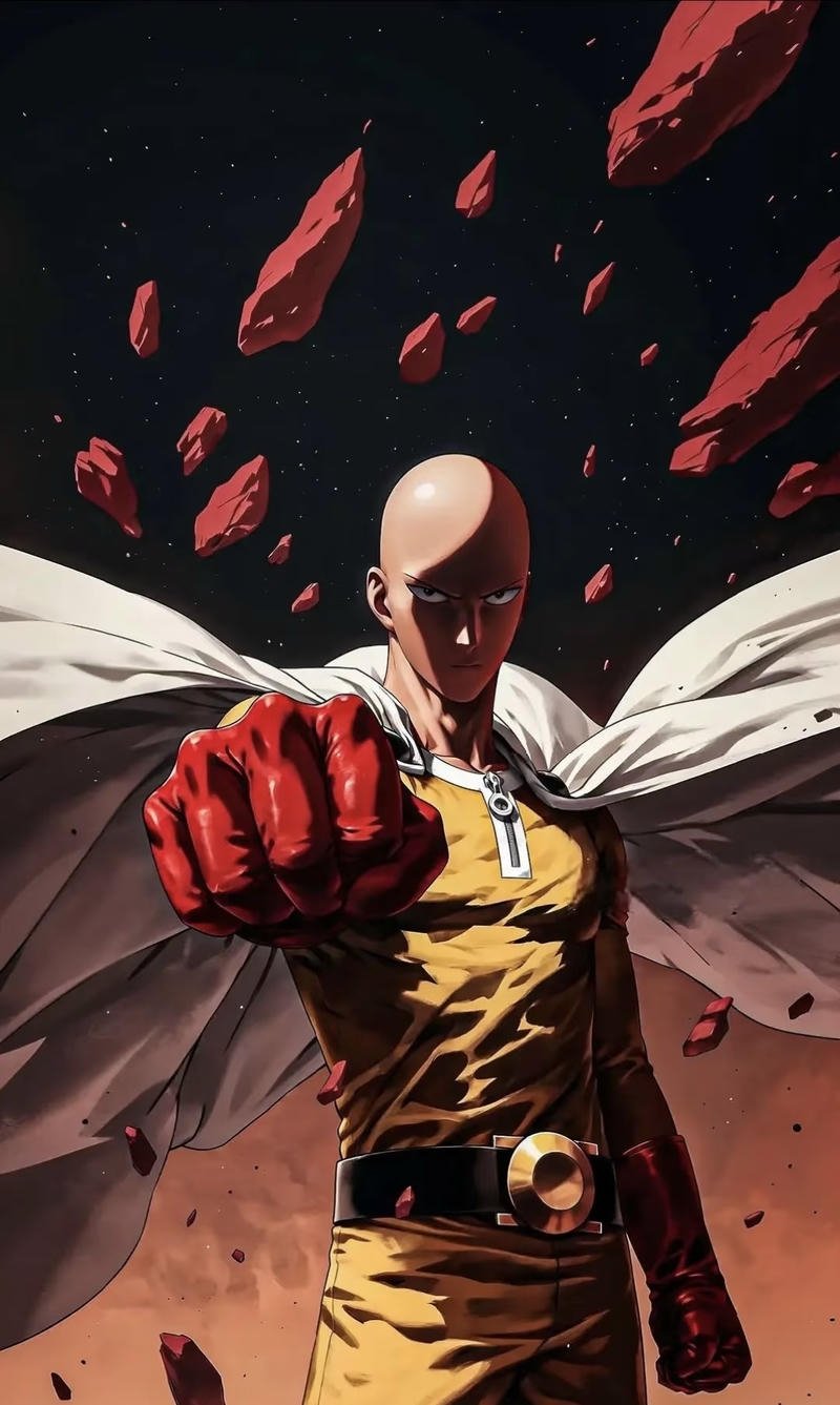 Áo liền thân màu vàng nổi bật trong ảnh Saitama