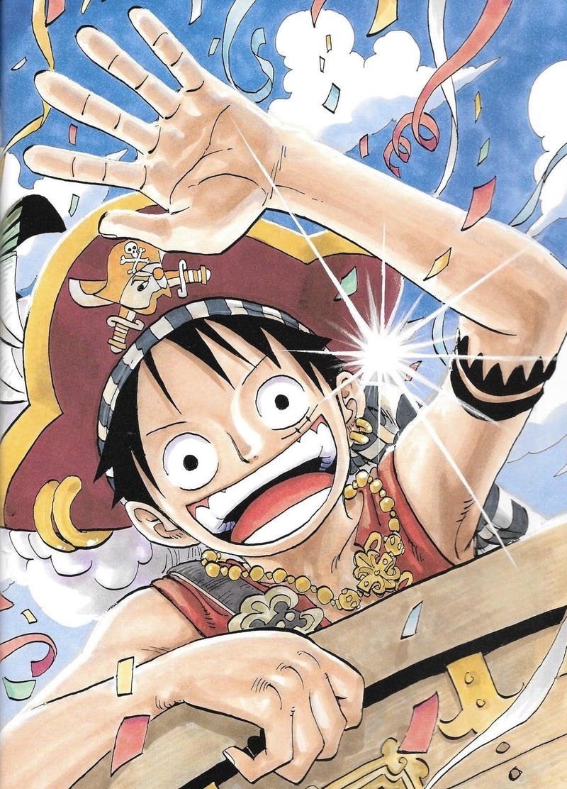 Biểu cảm Luffy vui nhộn quen thuộc trong anime