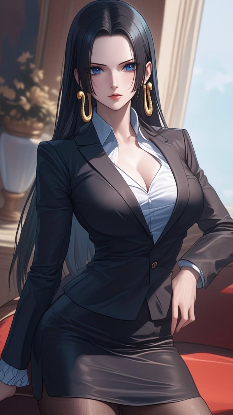 Boa Hancock đứng với dáng vẻ đầy tự tôn