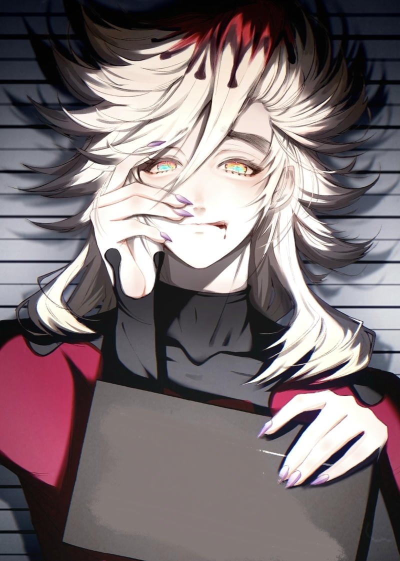 Bóng tối dày đặc quanh nhân vật trong hình ảnh anime ác quỷ lạnh lùng