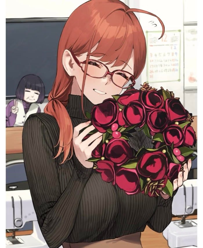 Bức ảnh anime đeo kính ánh nhìn điềm đạm quý phái