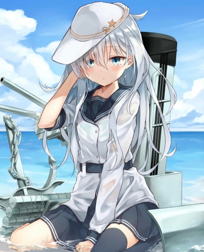 Bức ảnh anime nữ học sinh đồng phục chỉnh tề