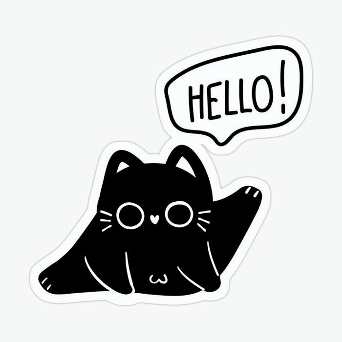 Bức ảnh hình sticker cute không màu chi tiết tinh tế