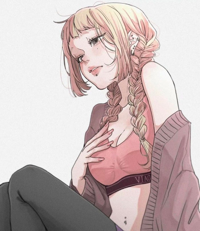 Bức ảnh nhân vật anime nữ ánh nhìn sâu sắc