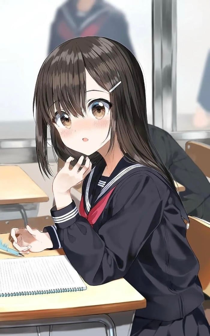 Bức ảnh nhân vật anime nữ phong cách trang nhã hiện đại