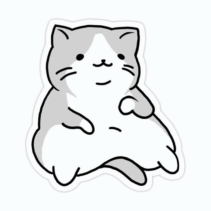 Bức ảnh sticker mèo màu sắc tươi sáng