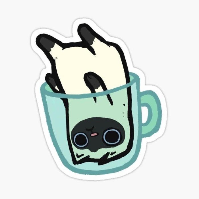 Bức ảnh sticker mèo tạo hình nhí nhảnh