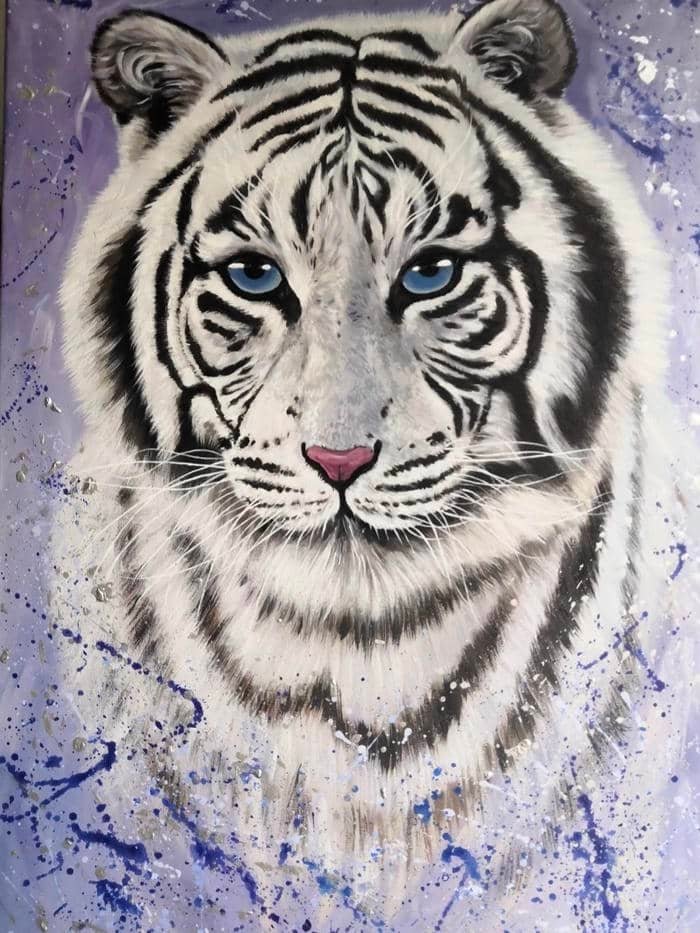 Bức ảnh tranh vẽ con hổ phong cách nghệ thuật số