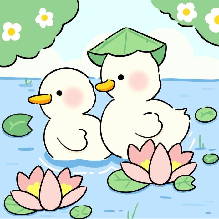 Bức ảnh tranh vẽ con vịt cho cảm nhận thị giác khá nổi bật