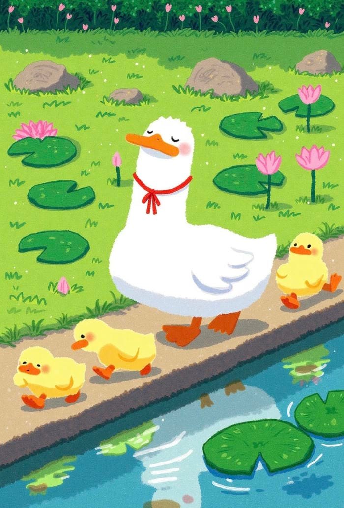 Bức ảnh tranh vẽ con vịt thể hiện hình ảnh có sức hút