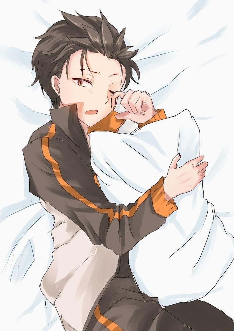 Bức hình Natsuki Subaru anime với ánh mắt sáng