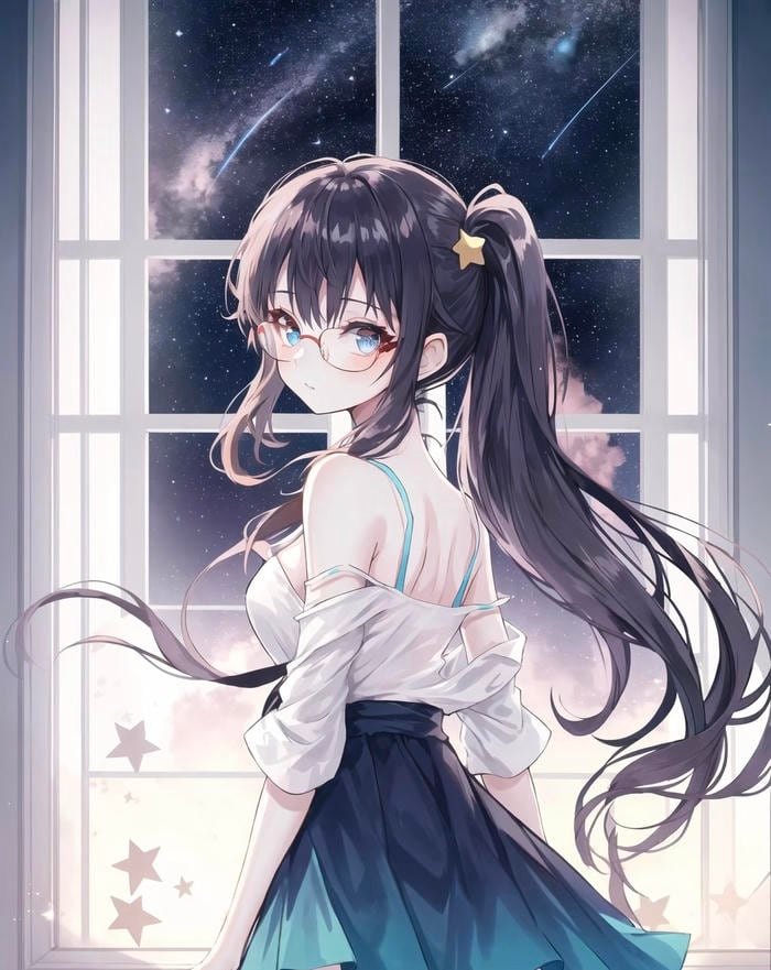 Bức hình anime đeo kính vẻ ngoài tao nhã