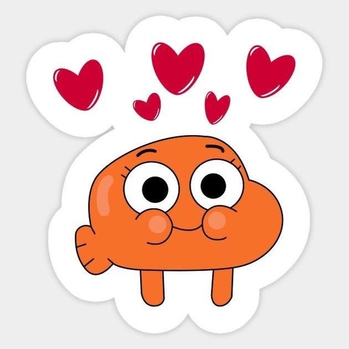 Bức hình sticker dễ thương hình minh họa cute