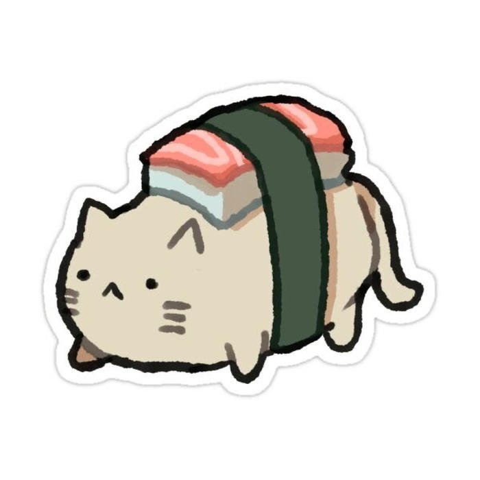 Bức hình sticker mèo phong cách trẻ trung