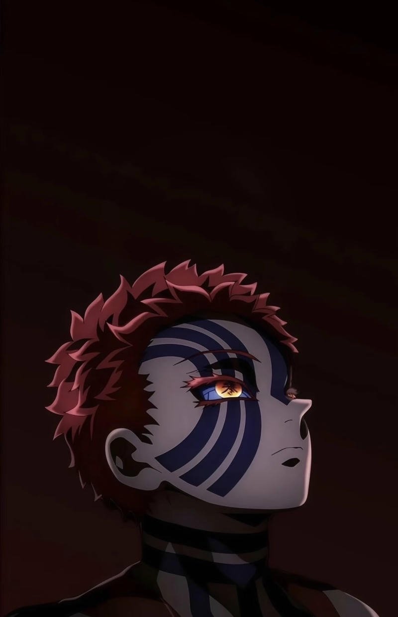 Cái nhìn sắc lạnh của chiến binh quỷ trong ảnh Akaza