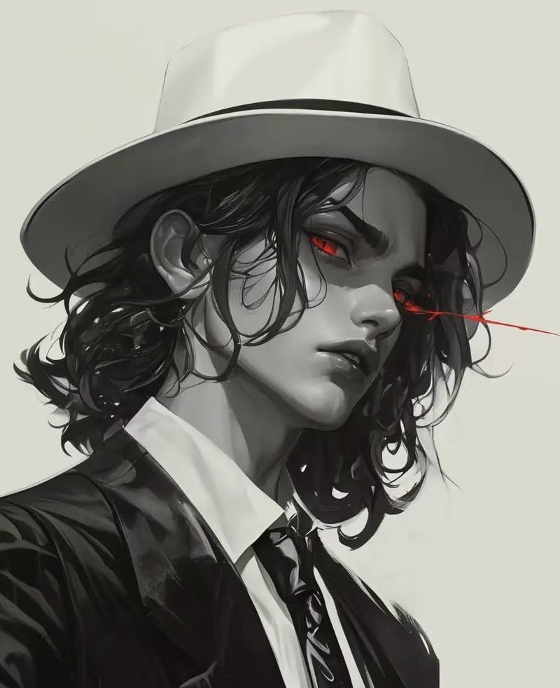 Cặp mắt sắc bén của ác quỷ trong hình ảnh anime ác quỷ lạnh lùng