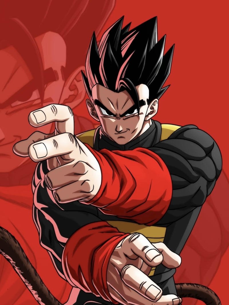 Chân dung SonGoku biểu cảm căng thẳng khi chiến đấu