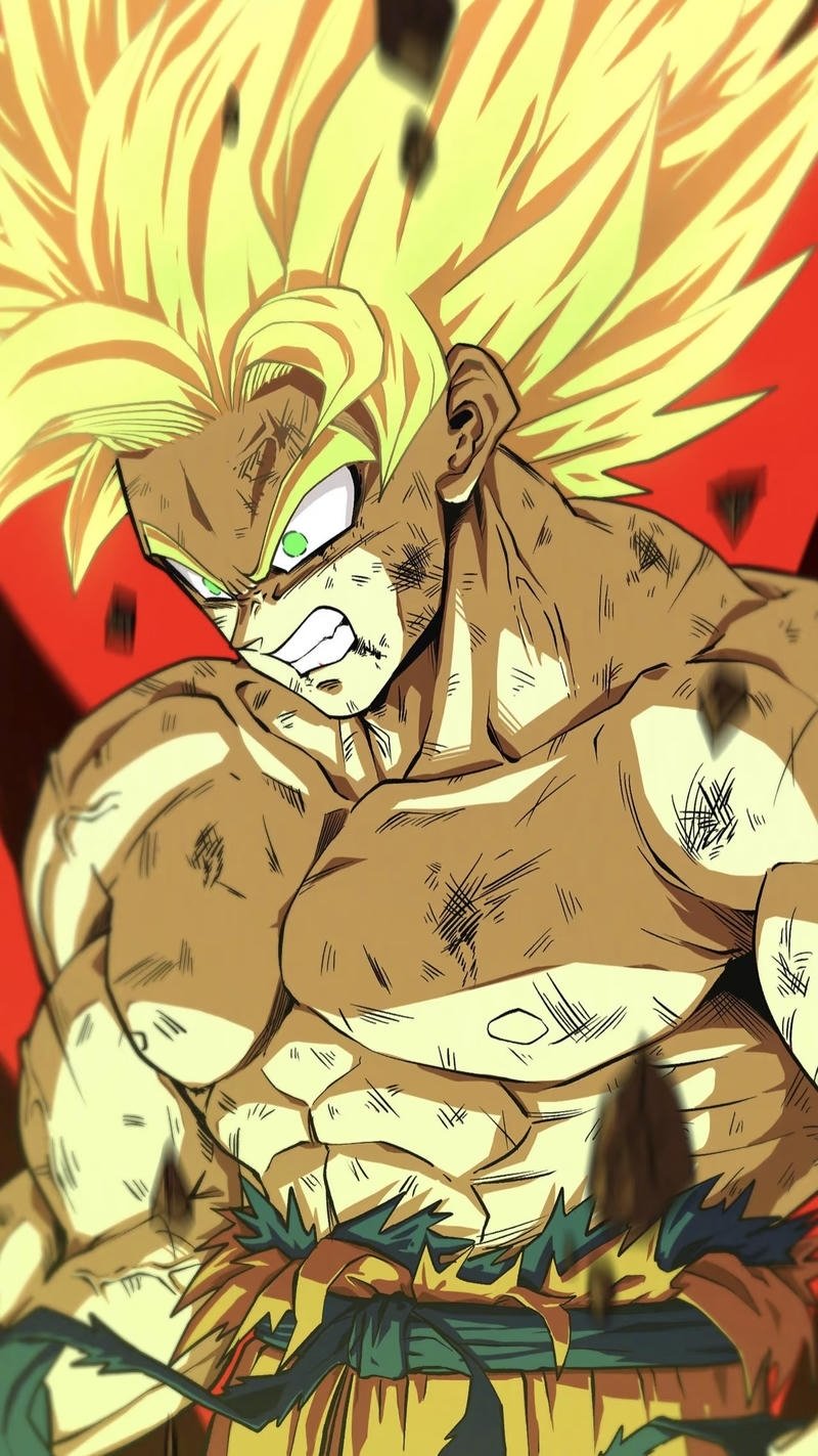 Chân dung SonGoku biểu cảm kiên cường khi chiến đấu