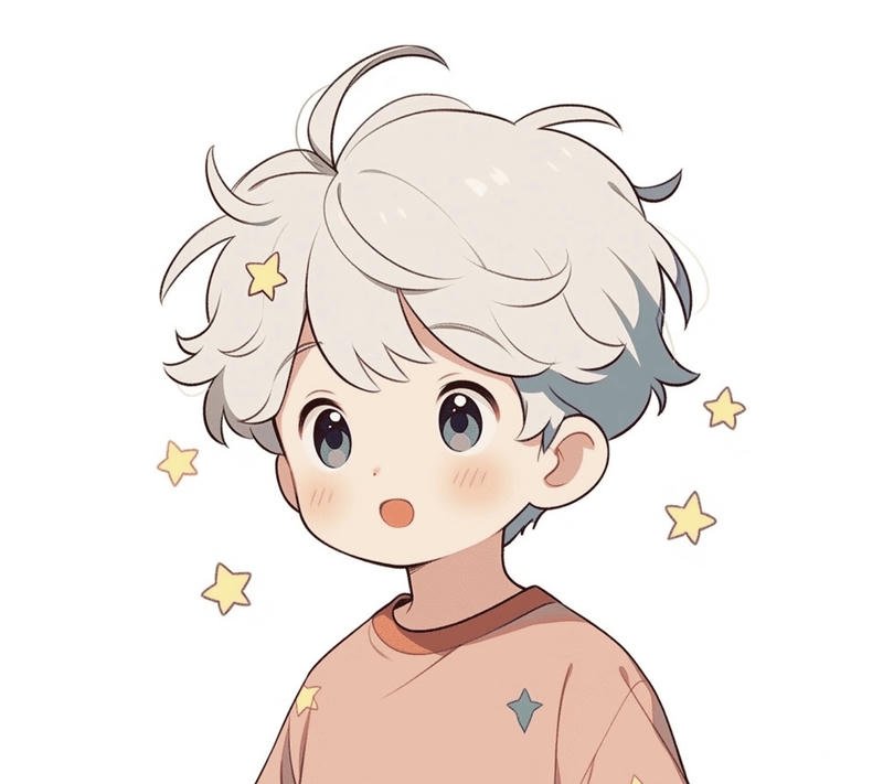 Chàng trai anime cute với nụ cười ngọt ngào