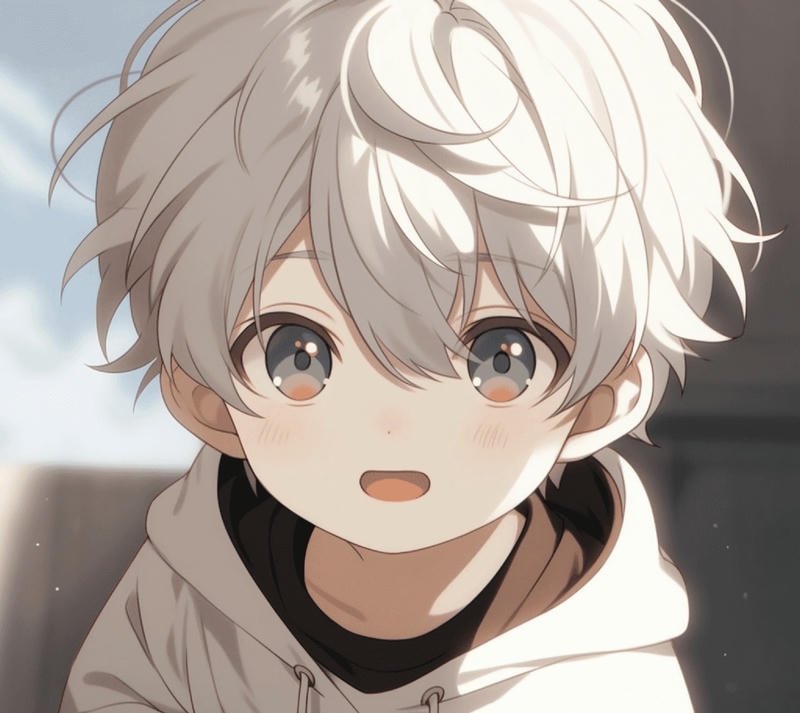 Chàng trai dễ thương nụ cười nhẹ hình ảnh anime nam