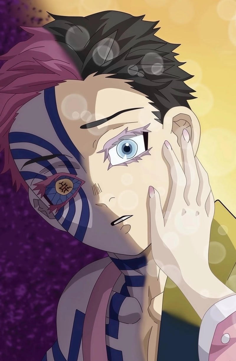 Chiến binh quỷ với vằn sọc khắp cơ thể trong ảnh Akaza