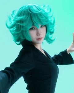 Cosplay Tatsumaki biểu lộ cảm xúc sắc sảo tự nhiên