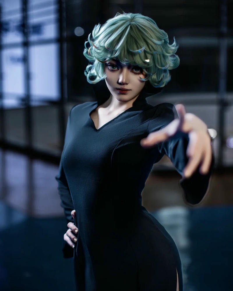 Cosplay Tatsumaki tạo dáng tinh tế chuẩn hình tượng