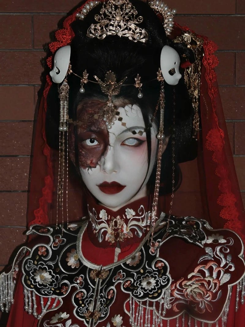 Cosplay ma gương mặt trang điểm đậm chất kinh dị