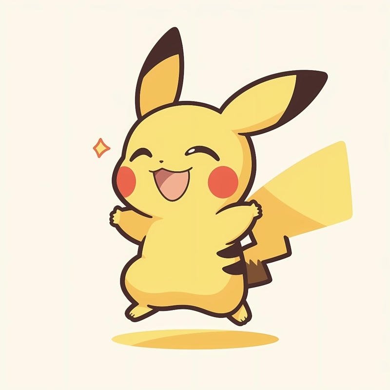Dáng chạy nhanh của Pikachu đầy năng lượng điện