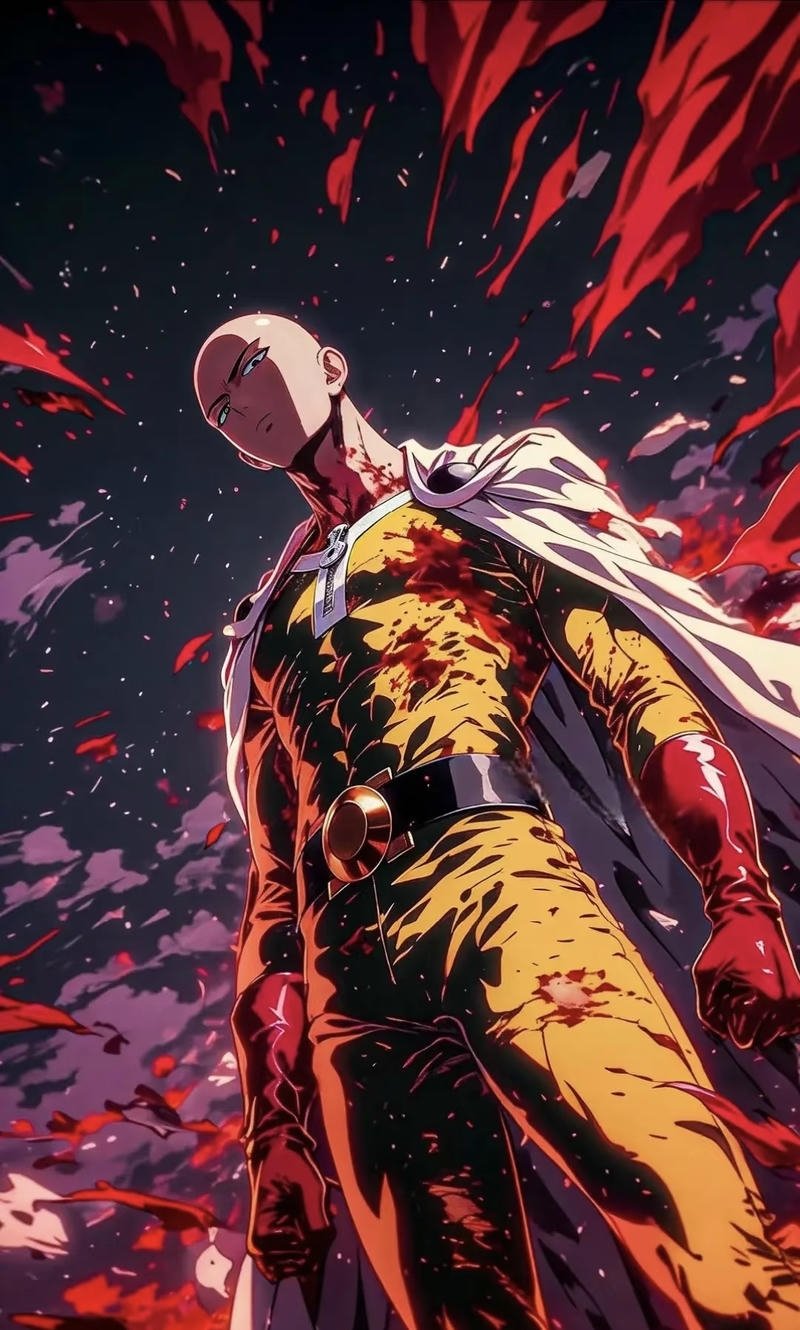 Dáng đứng thư thả của anh hùng trong ảnh Saitama