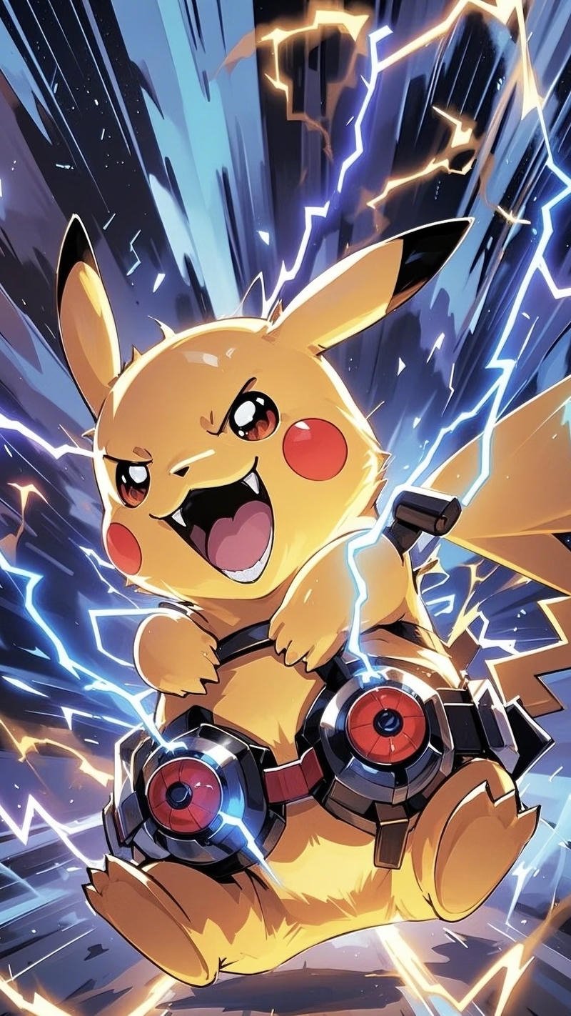Dáng nhảy năng động của Pikachu rất hoạt bát