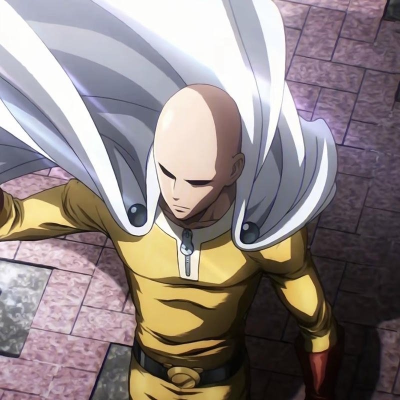 Dáng vẻ bình thản giữa trận chiến trong ảnh Saitama