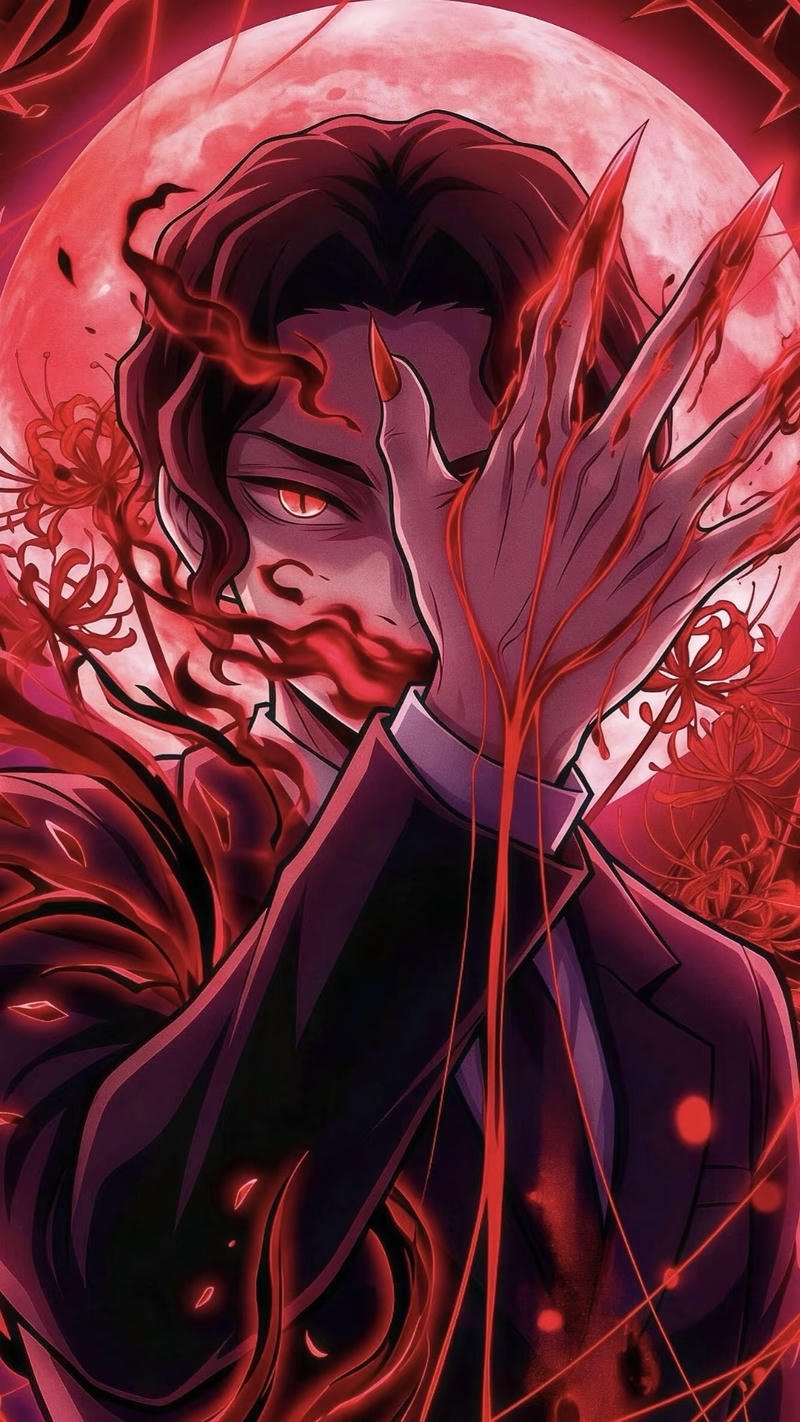 Đôi mắt tối sâu thẳm xuất hiện trong hình ảnh anime ác quỷ lạnh lùng