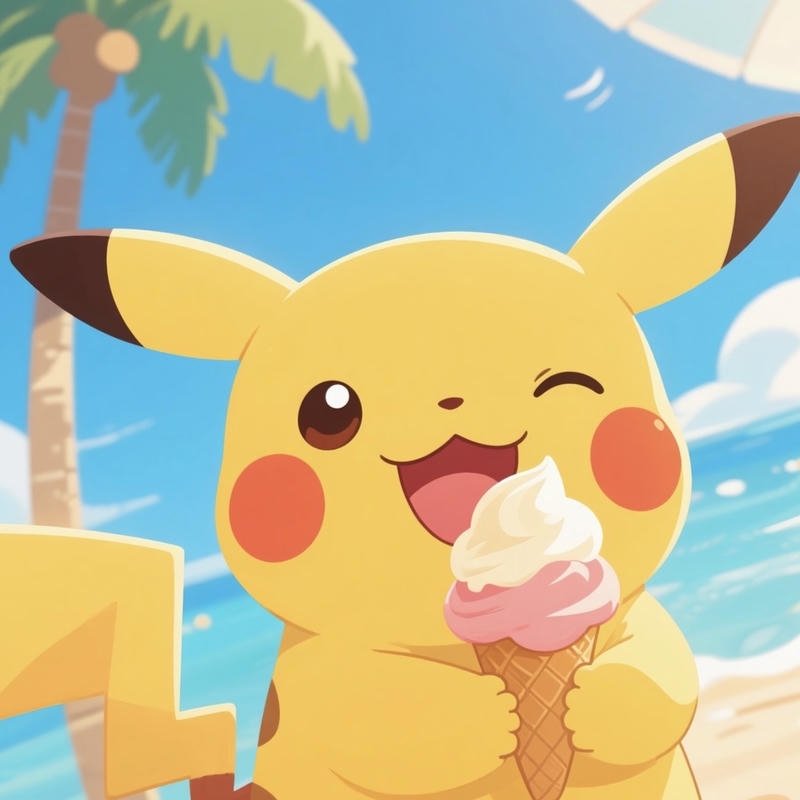 Đôi tai dựng cao của Pikachu rất đặc trưng